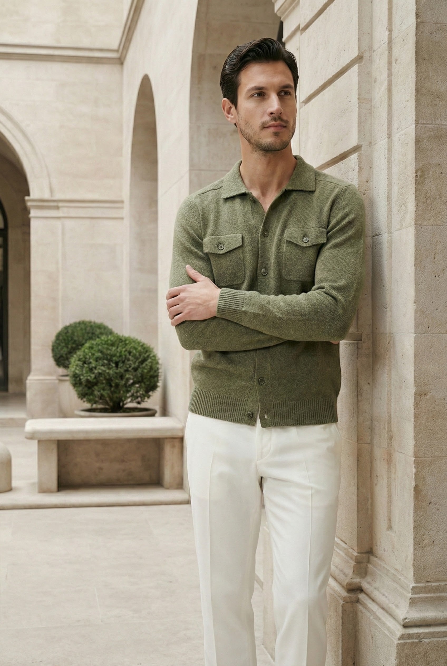 Santio Green Knit Vest