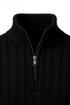 Sero Zip Knit Black