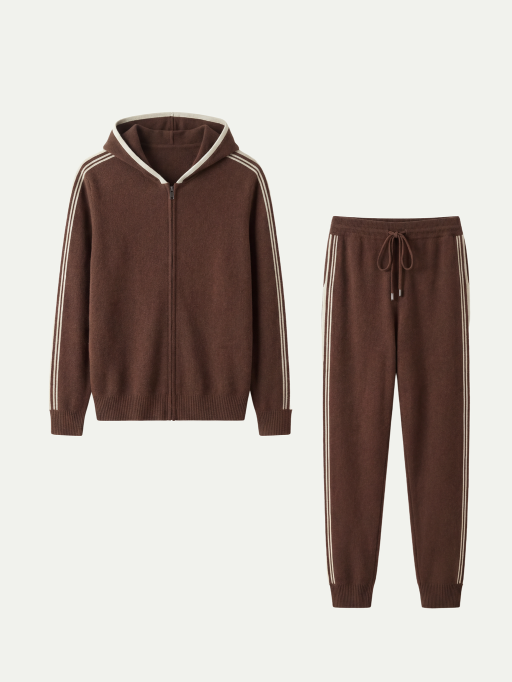 Sion Cashmere Tracksuit Brown