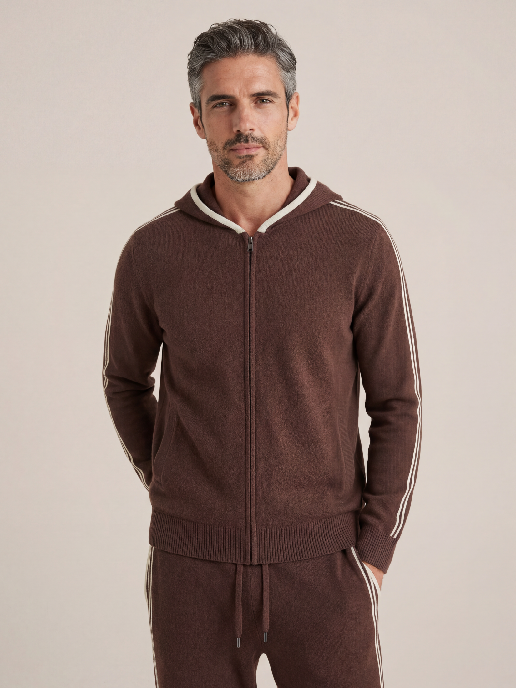 Sion Cashmere Tracksuit Brown