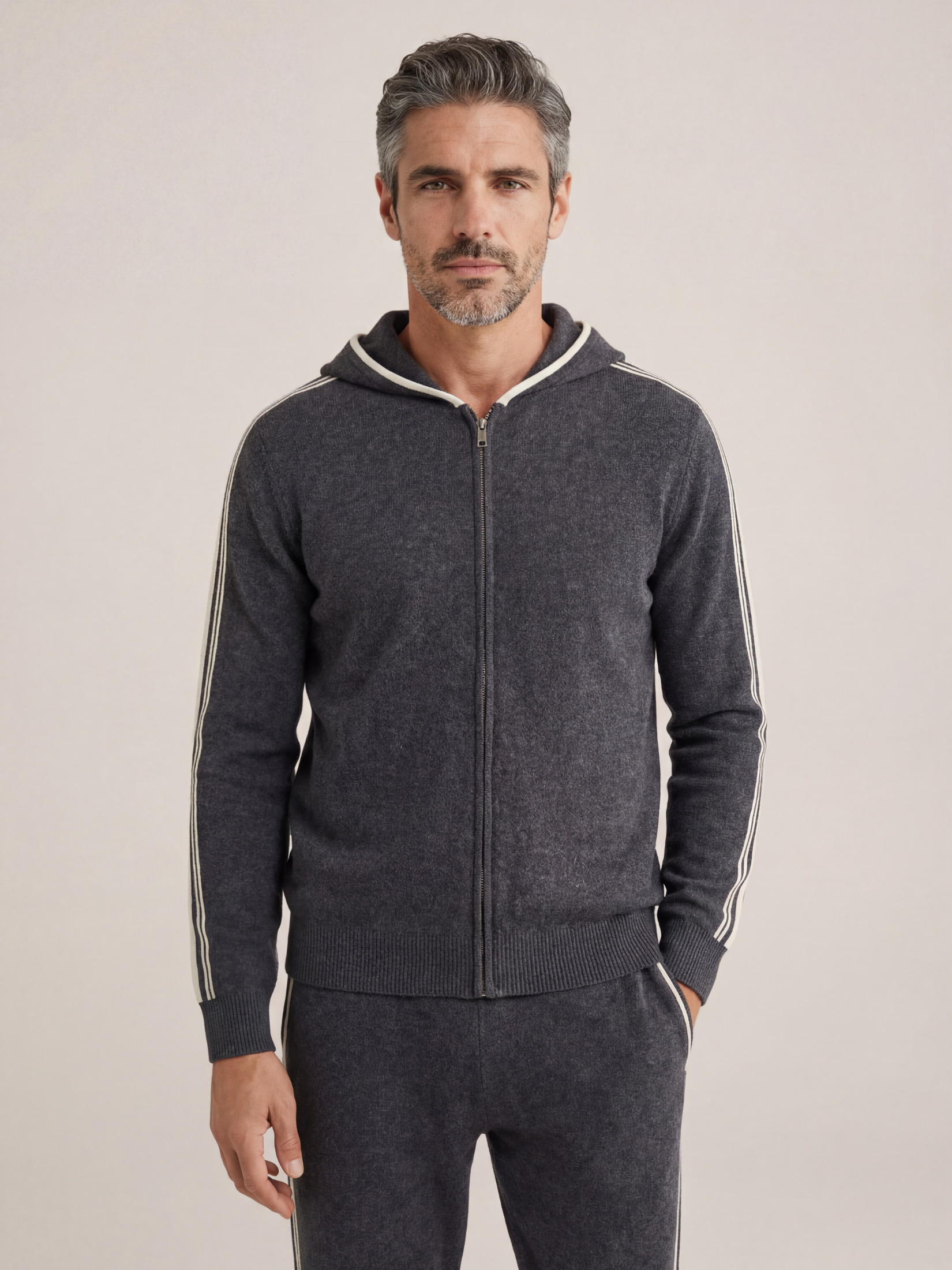Sion Cashmere Tracksuit Dark Grey