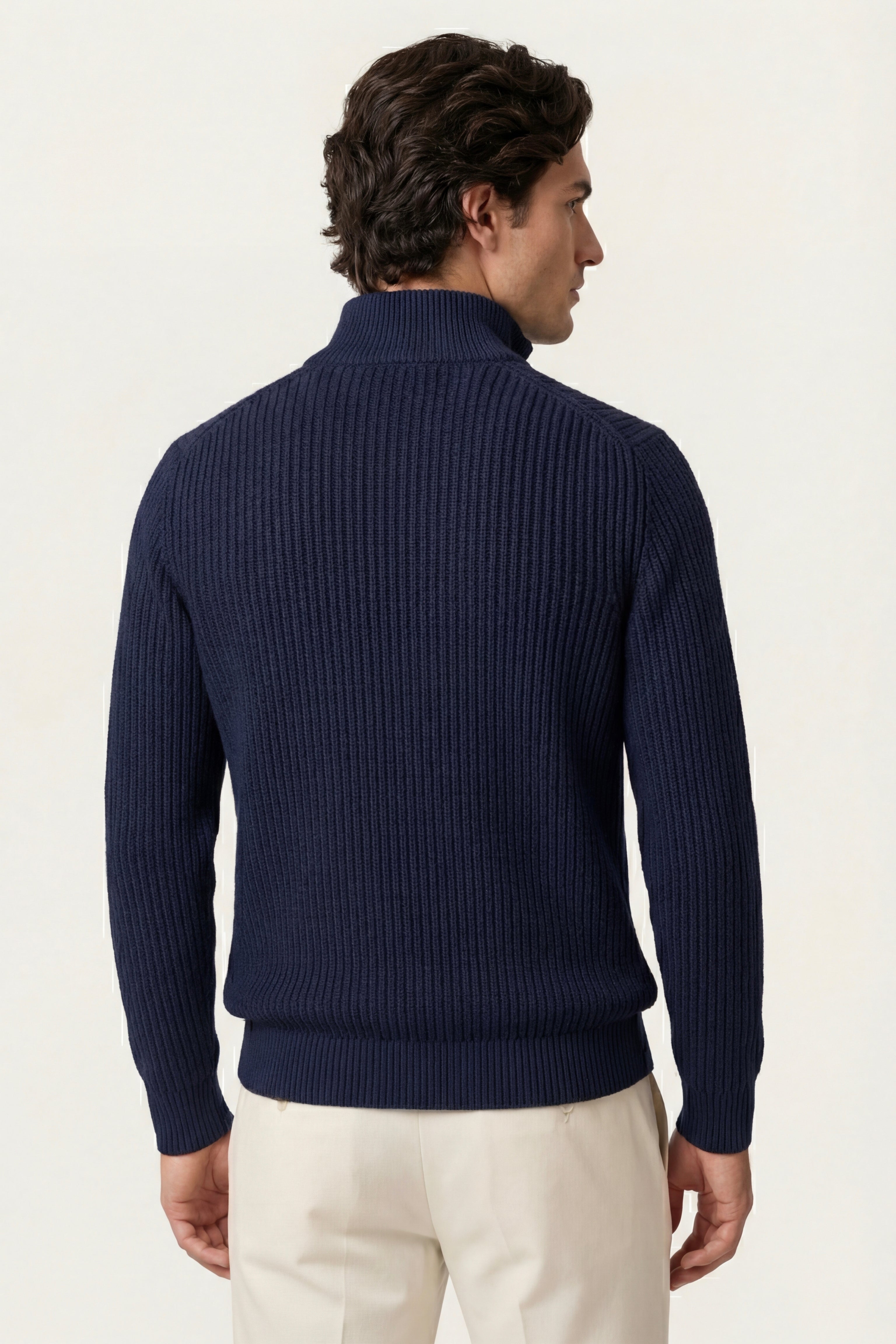 Sandron Navy Knit Zip