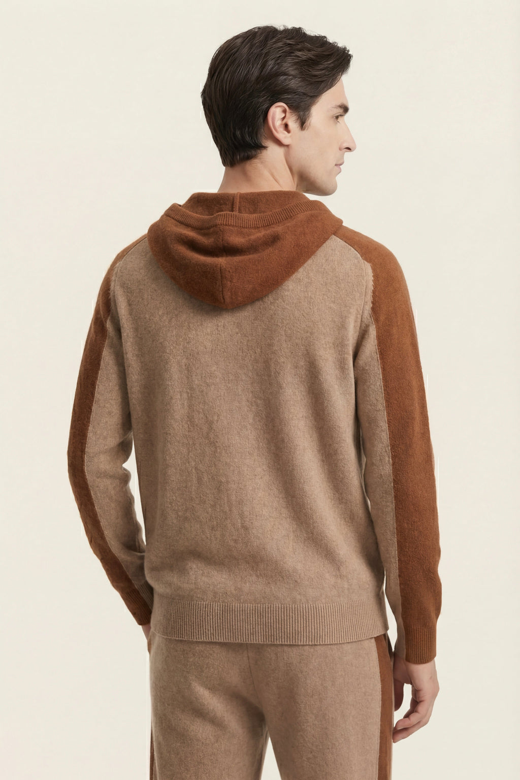 Jaquard Cashmere Tracksuit Beige