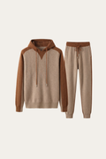 Jaquard Cashmere Tracksuit Beige
