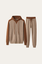 Jaquard Cashmere Tracksuit Beige