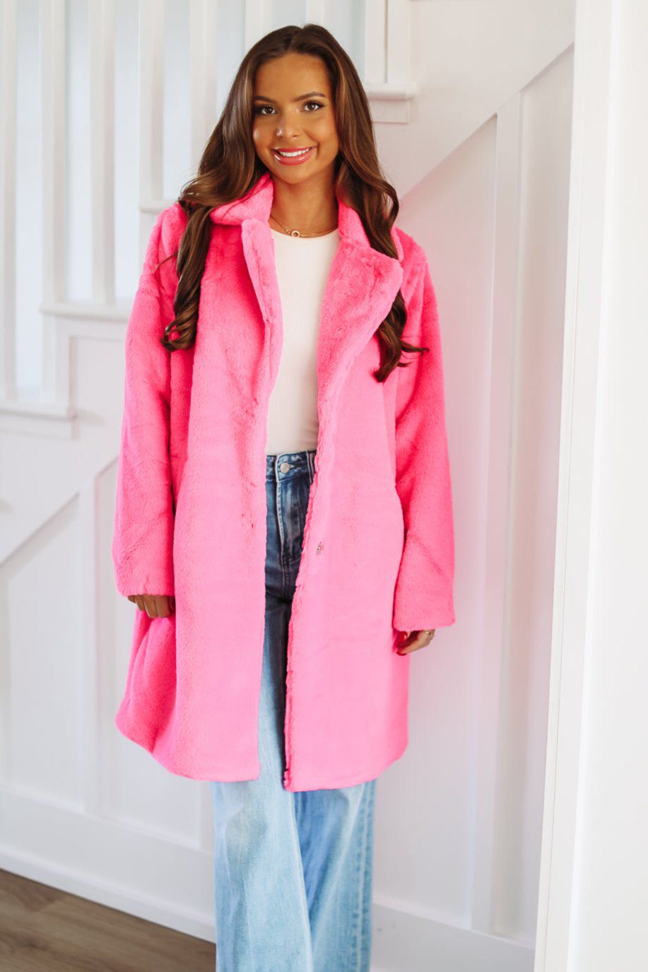 Always A Pink Girl Coat - Hot Pink