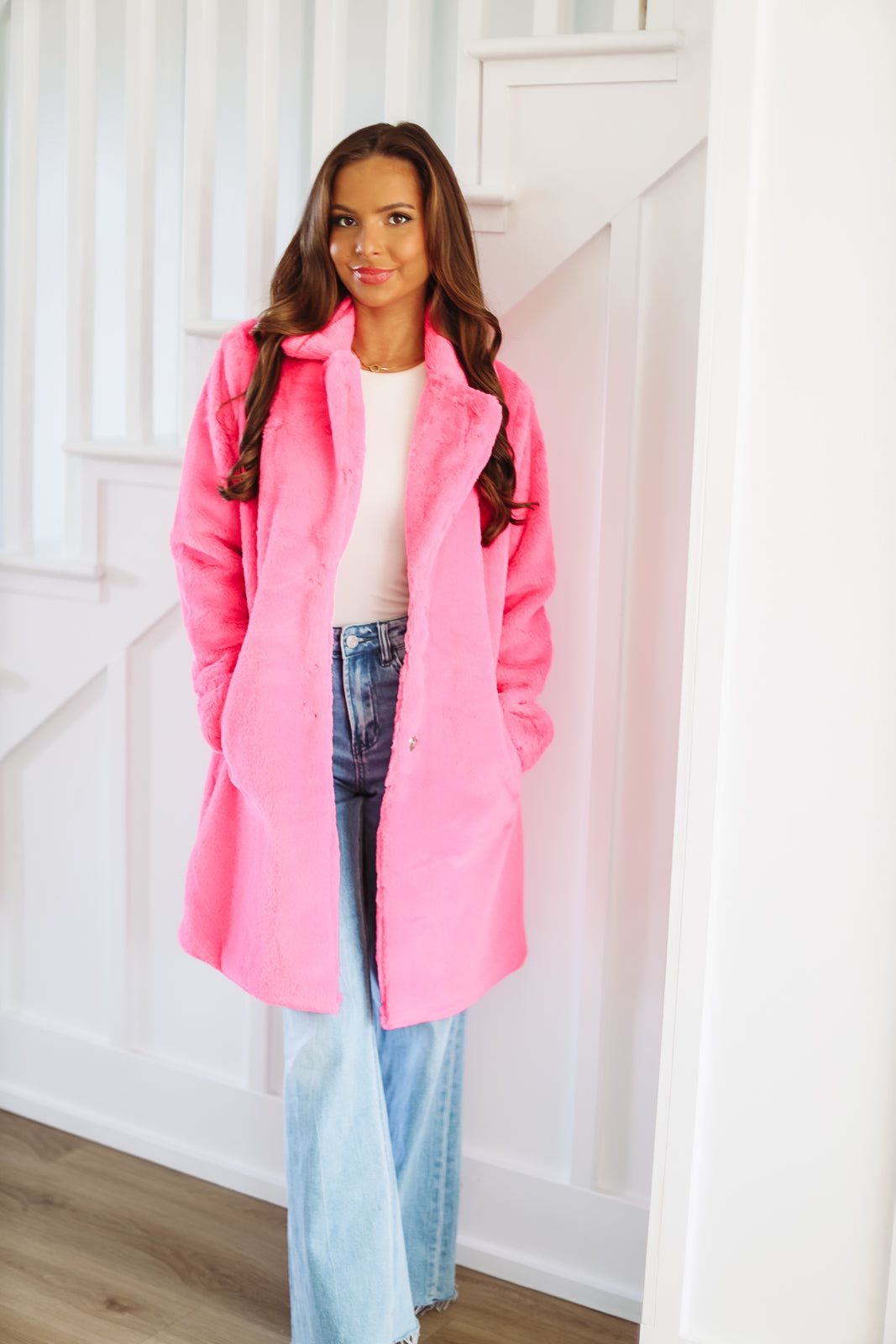 Always A Pink Girl Coat - Hot Pink