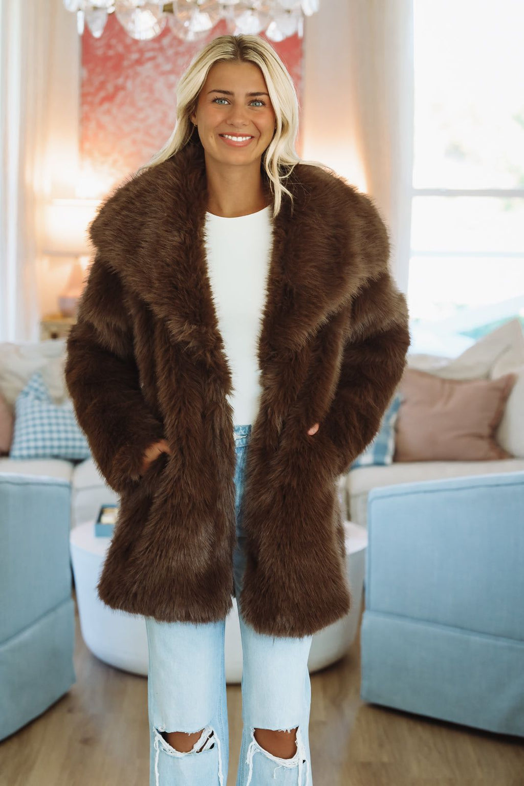 Polar Glow Coat - Brown