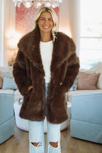 Polar Glow Coat - Brown