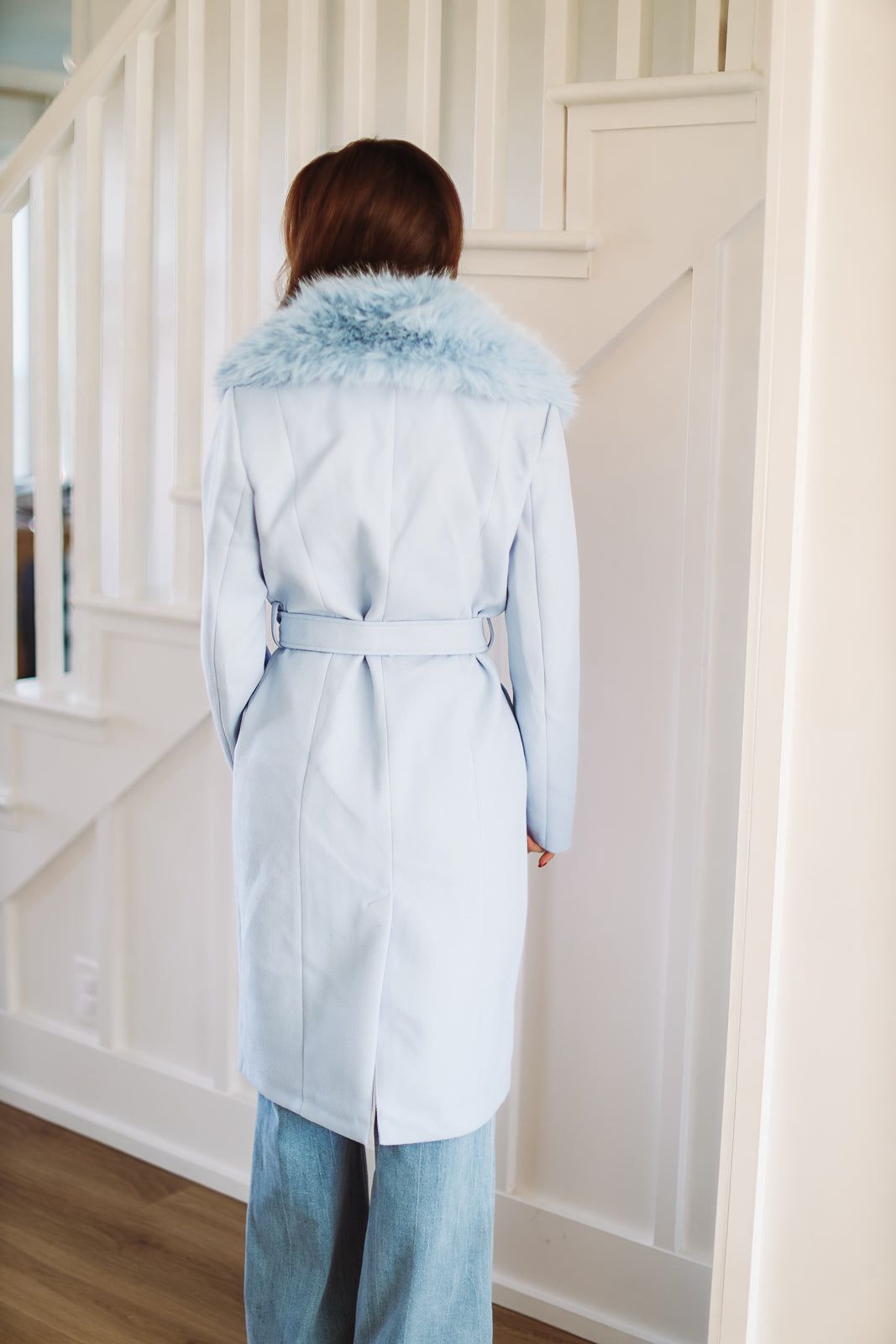 Milan Calling Wool Coat - Light Blue
