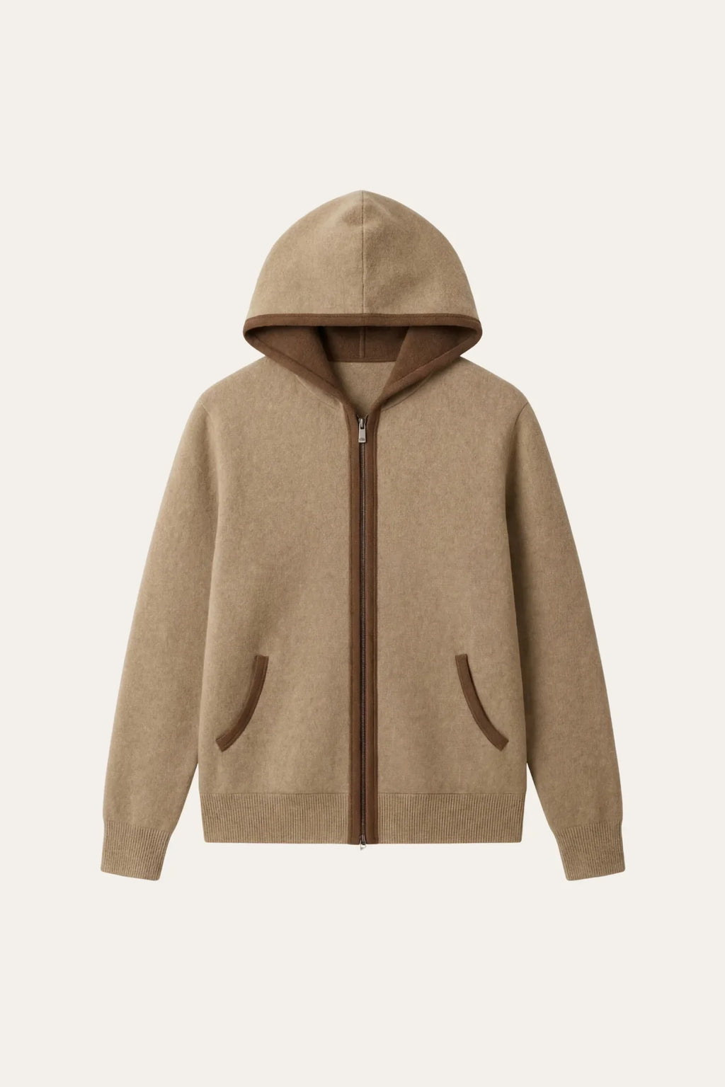 Santoni Extrafine Hoodie Cream