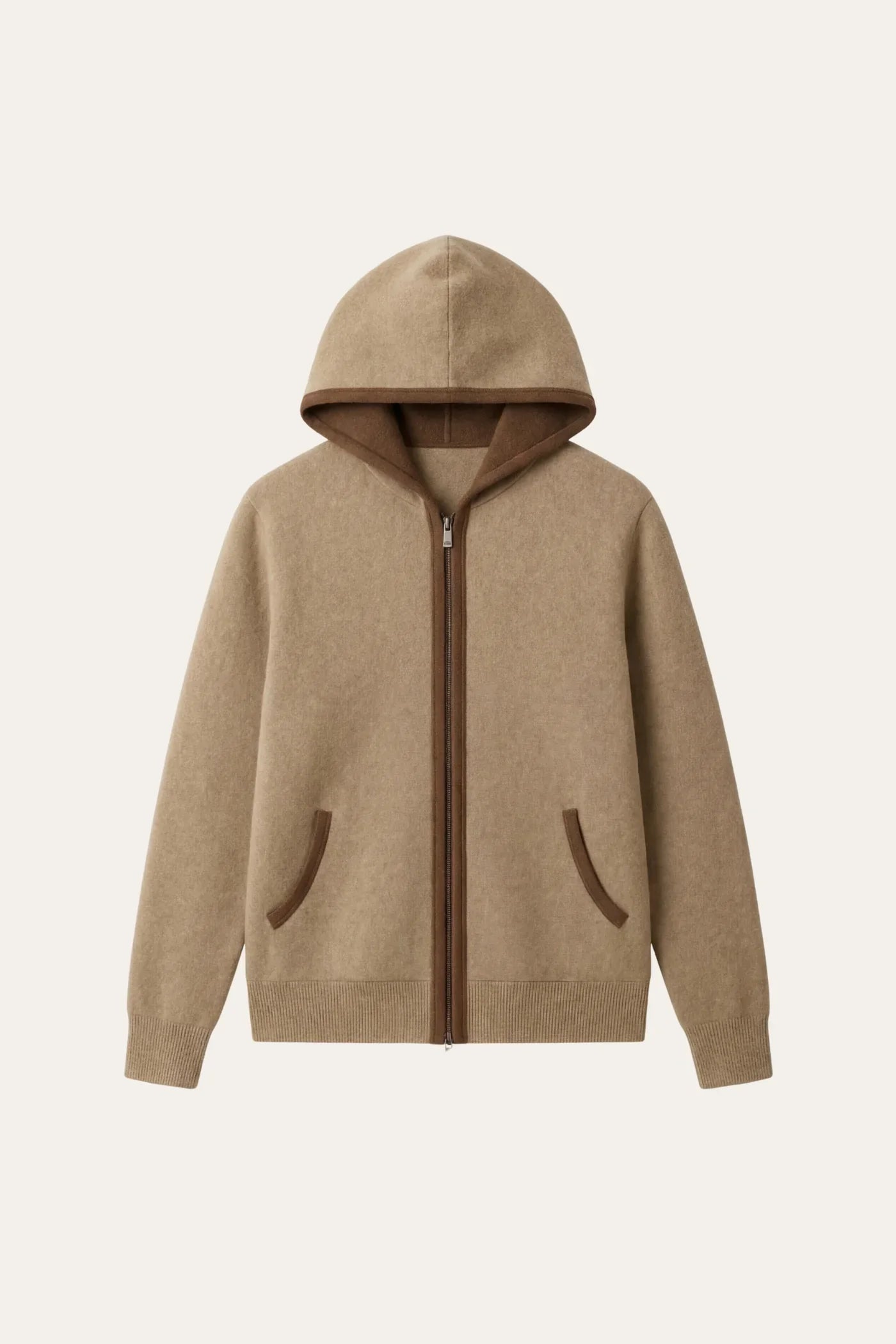 Santoni Extrafine Hoodie Cream