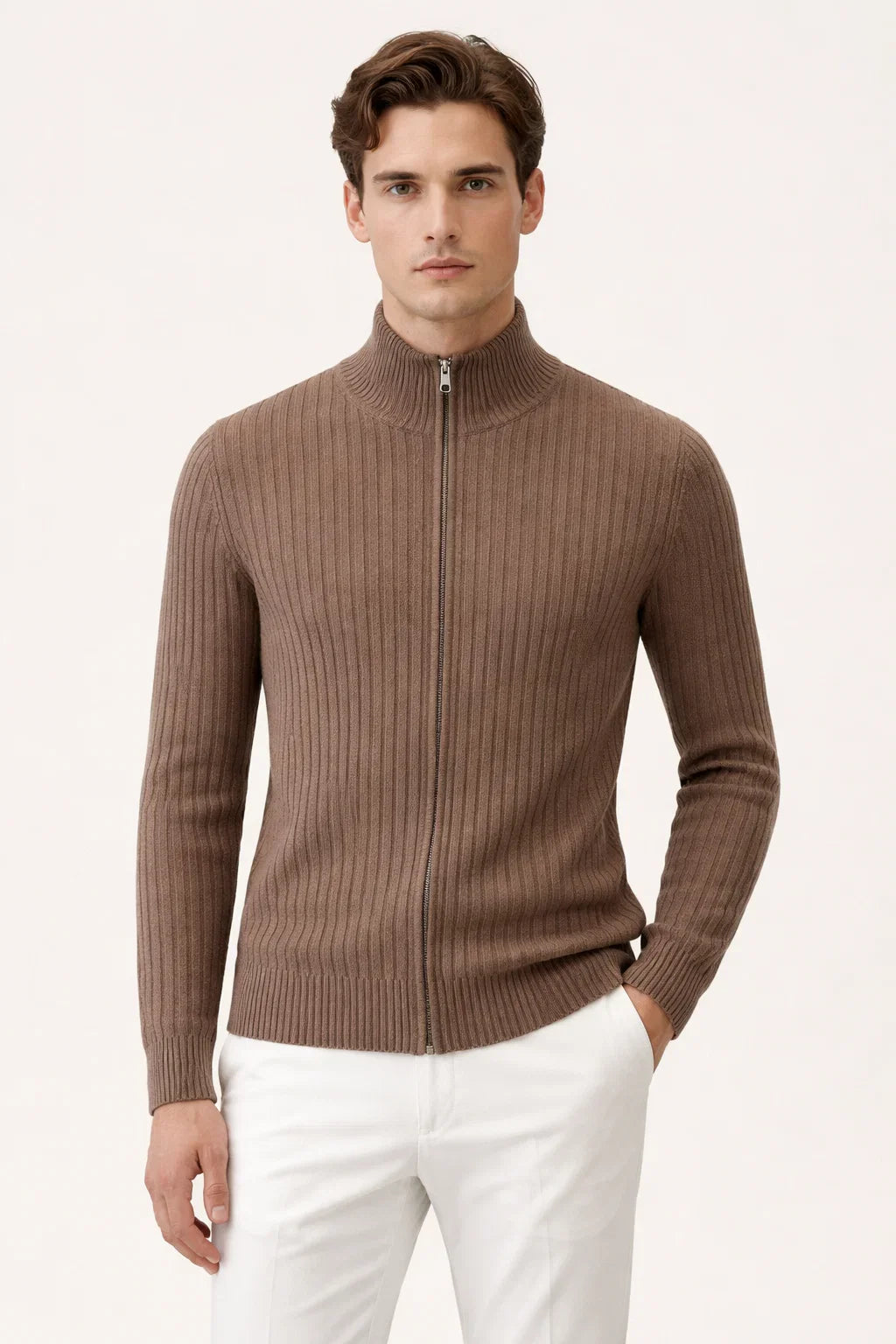 Léon Brown Rib Vest