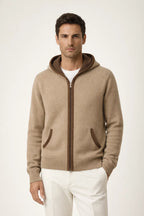 Santoni Extrafine Hoodie Cream