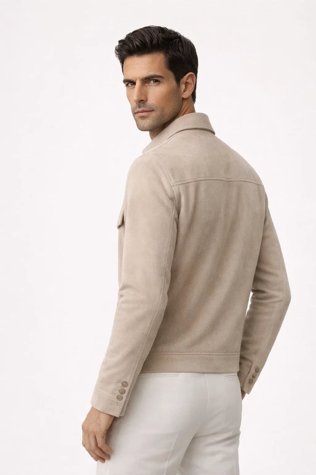 Beige Light Suede Jacket