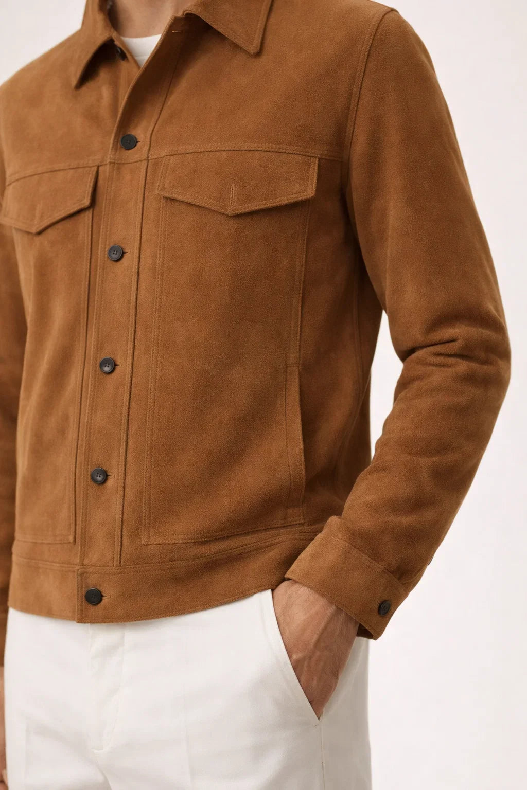 Brown Light Suede Jacket