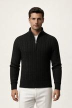 Sero Zip Knit Black