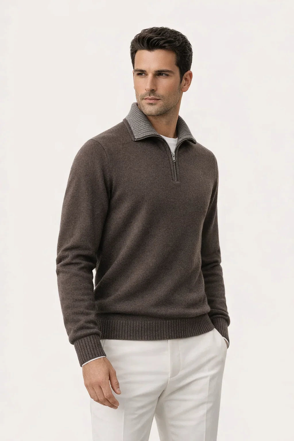 Leonard Zip Up Brown