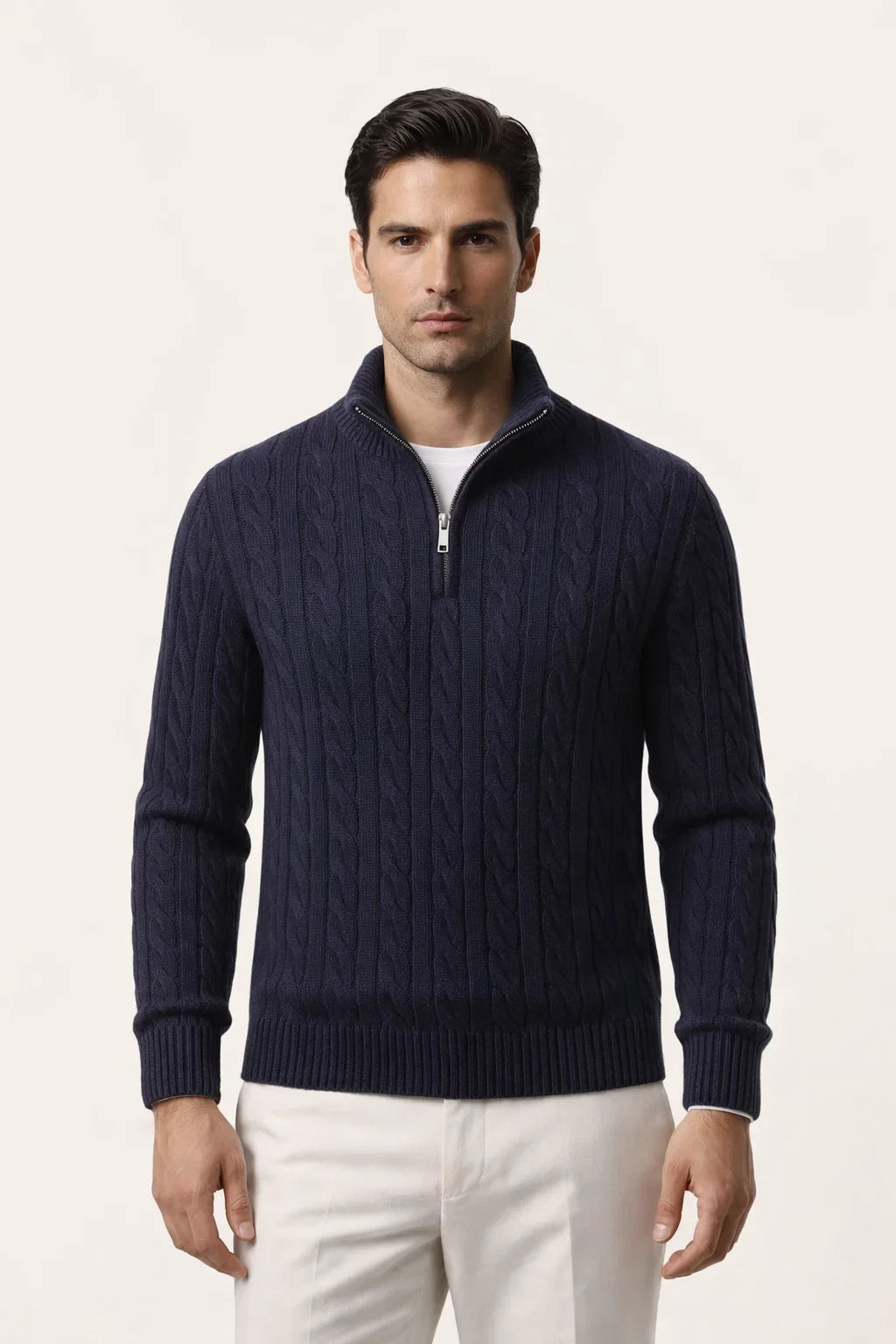 Sero Zip Knit Navy