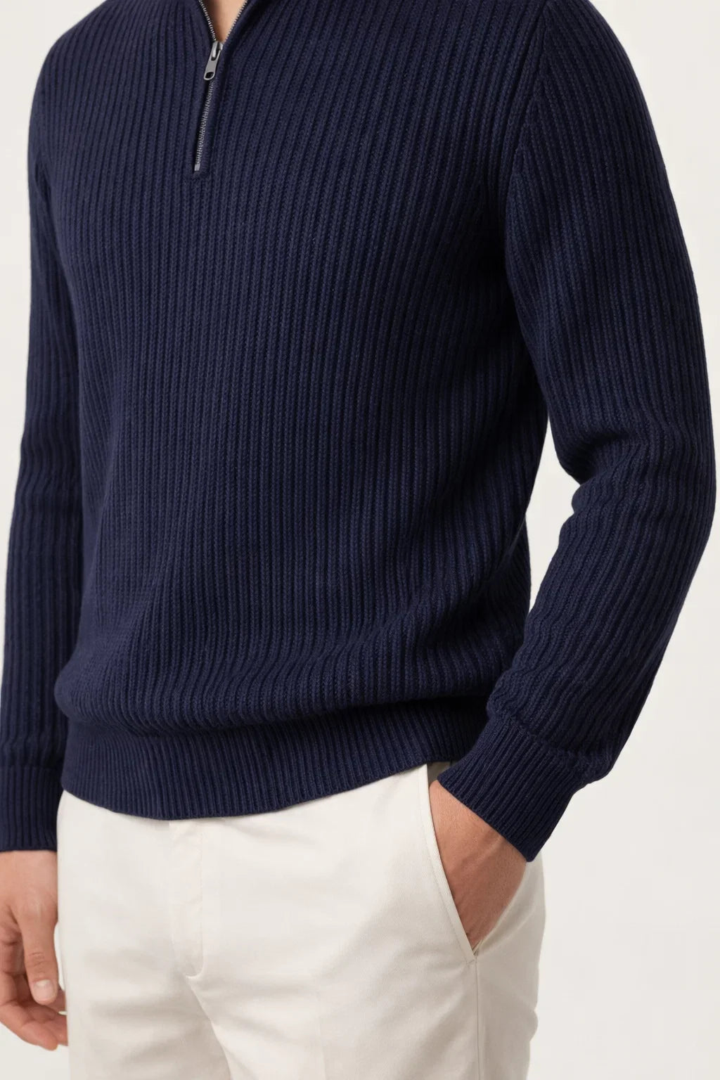 Sandron Navy Knit Zip